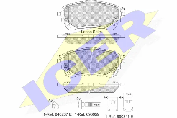 Brake Pad Set, disc brake (182372)