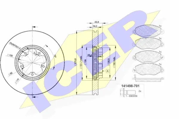 Brake Kit, disc brake (31498-5612)