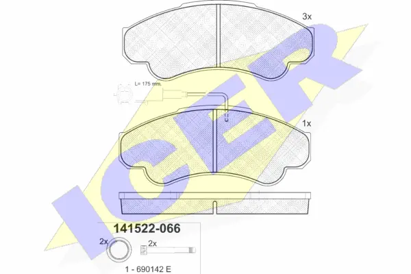 Brake Pad Set, disc brake (141522)