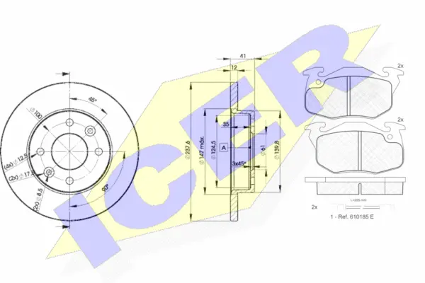 Brake Kit, disc brake (30633-4705)