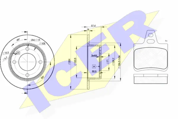 Brake Kit, disc brake (30812-7811)