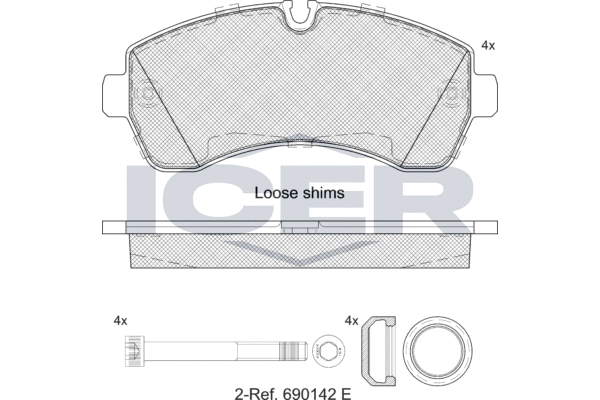 Brake Pad Set, disc brake (LM1785)