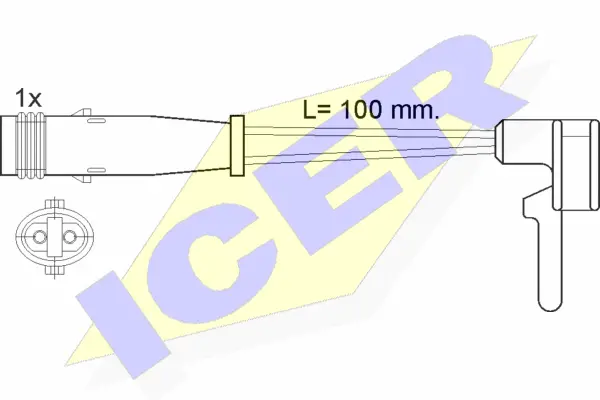Warning Contact, brake pad wear (610323 E C)