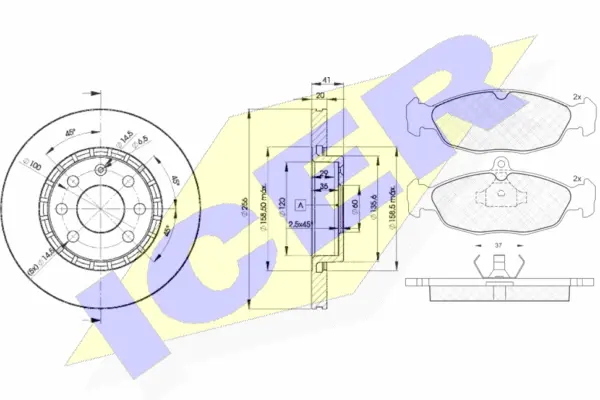 Brake Kit, disc brake (30858-9046)