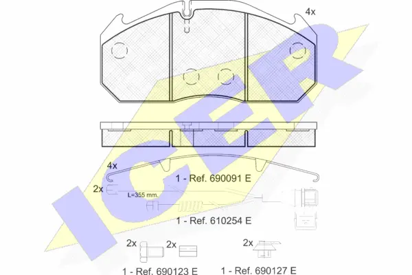 Brake Pad Set, disc brake (151040-115)