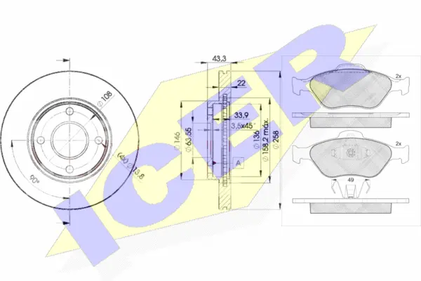 Brake Kit, disc brake (31343-5344)