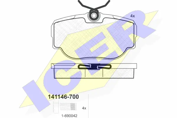 Brake Pad Set, disc brake (141146-700)