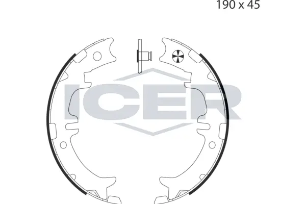 Brake Shoe Set, parking brake (79PB4039 C)