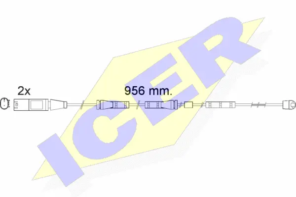 Warning Contact, brake pad wear (610556 E C)