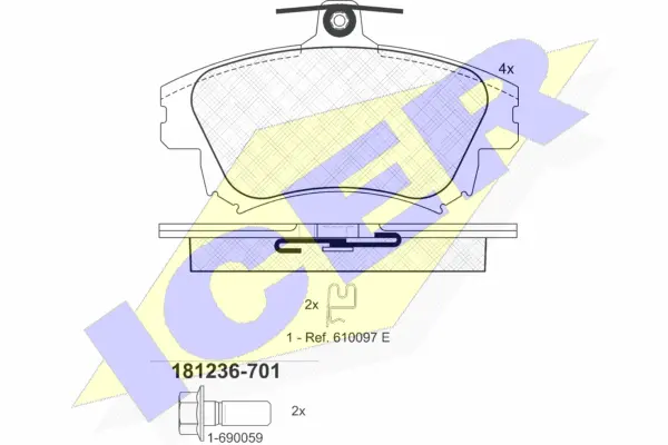 Brake Pad Set, disc brake (181236-701)