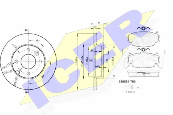 Brake Kit, disc brake (30554-4705)