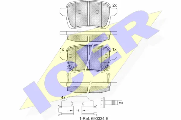 Brake Pad Set, disc brake (182170-208)