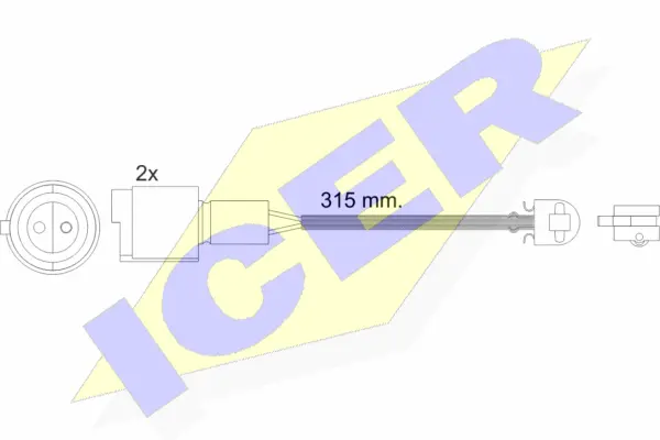 Warning Contact, brake pad wear (610440 E C)
