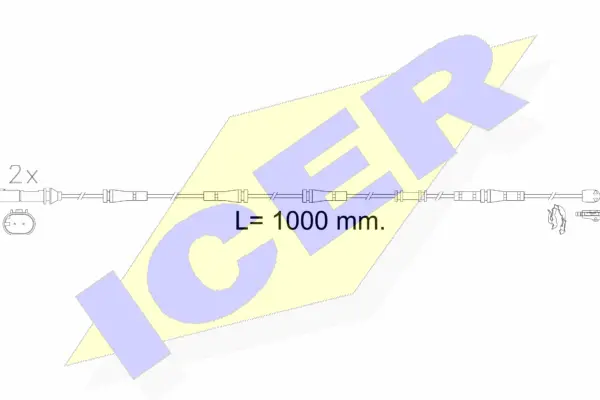 Warning Contact, brake pad wear (610617 E C)