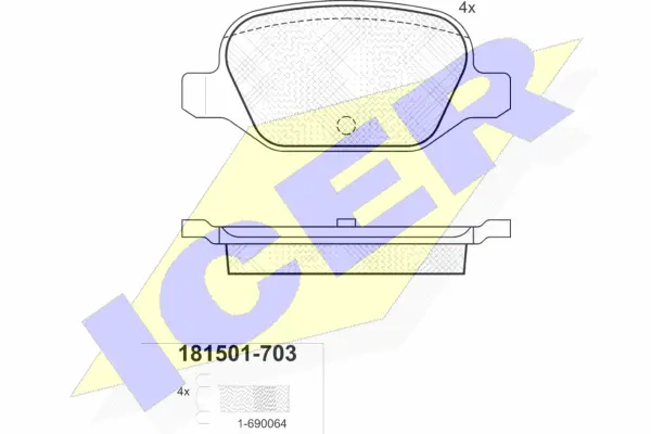 Brake Pad Set, disc brake (181501-703)