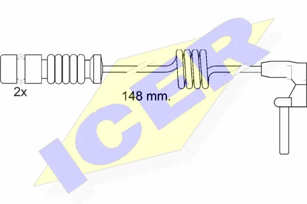 Warning Contact, brake pad wear (610398 E C)