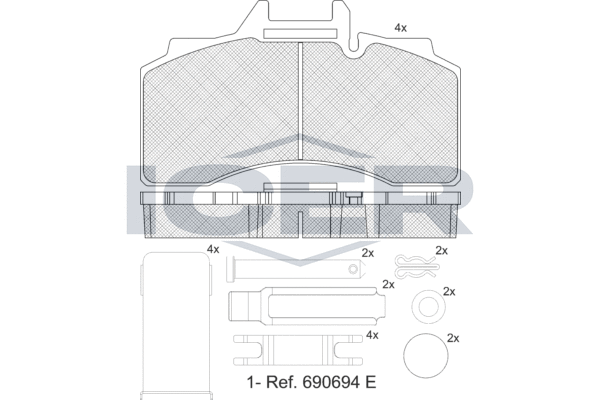 Brake Pad Set, disc brake (152047-066)