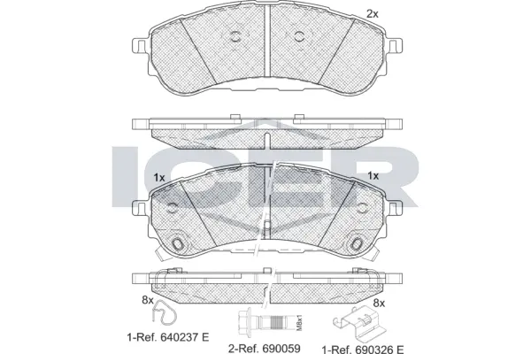 Brake Pad Set, disc brake (182389)