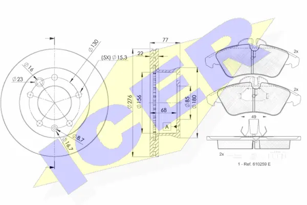 Brake Kit, disc brake (31104-0181)