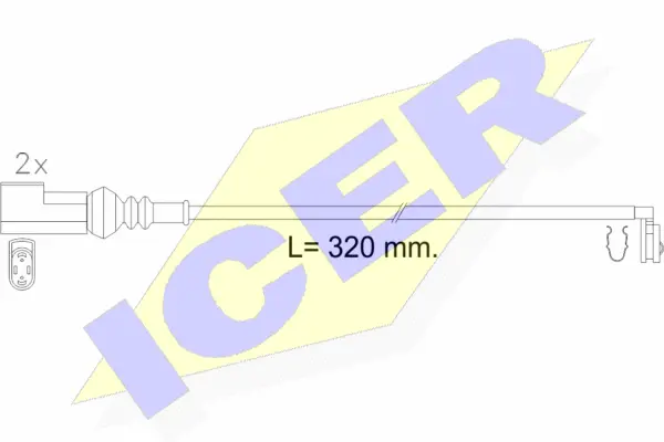 Warning Contact, brake pad wear (610223 E C)