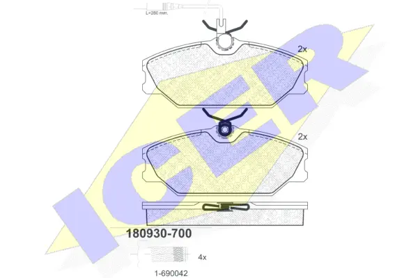 Brake Pad Set, disc brake (180930-700)