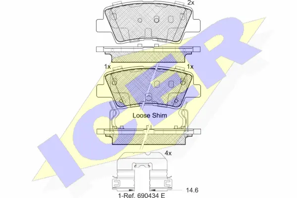 Brake Pad Set, disc brake (182036-203)