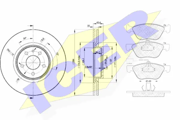 Brake Kit, disc brake (31601-1548)