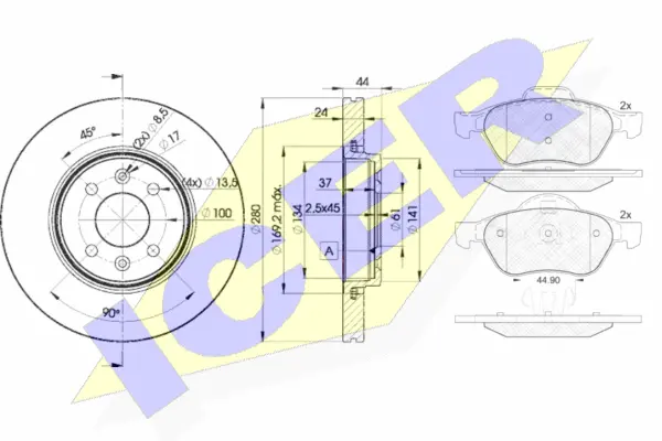 Brake Kit, disc brake (31860-7829)