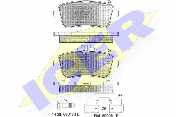 Brake Pad Set, disc brake (182072-066)