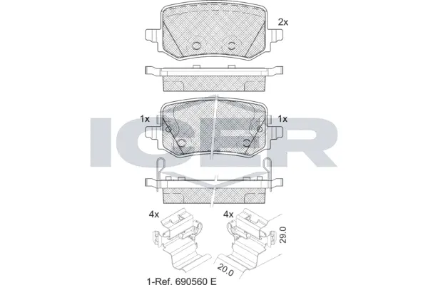 Brake Pad Set, disc brake (182421)