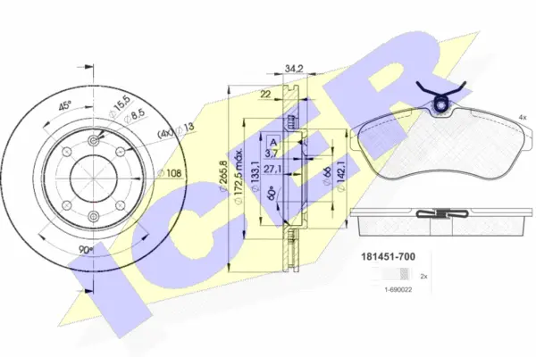 Brake Kit, disc brake (31451-4750)
