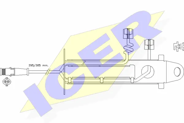 Warning Contact, brake pad wear (610428 E C)