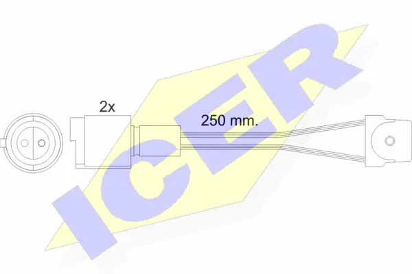 Warning Contact, brake pad wear (610091 E C)