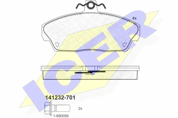 Brake Pad Set, disc brake (141232-701)