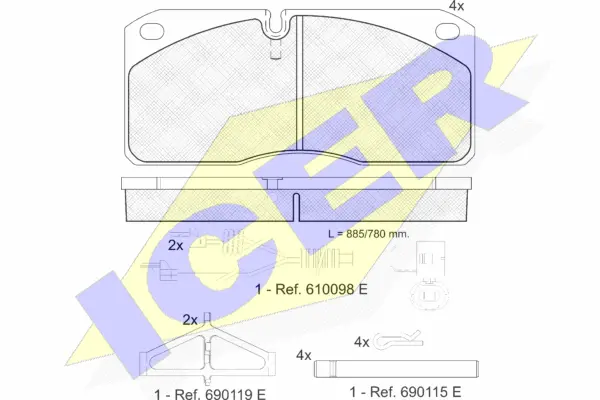 Brake Pad Set, disc brake (151079)