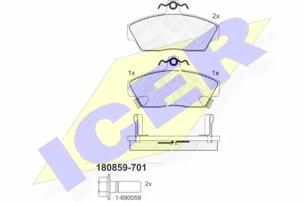Brake Pad Set, disc brake (180859-701)