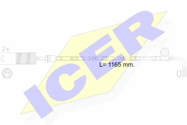 Warning Contact, brake pad wear (610604 E C)