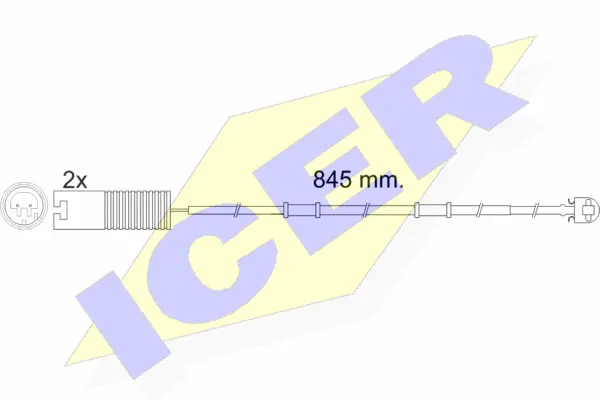 Warning Contact, brake pad wear (610448 E C)
