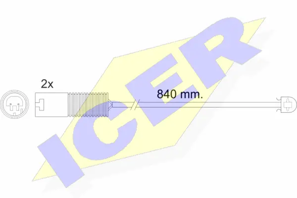 Warning Contact, brake pad wear (610426 E C)