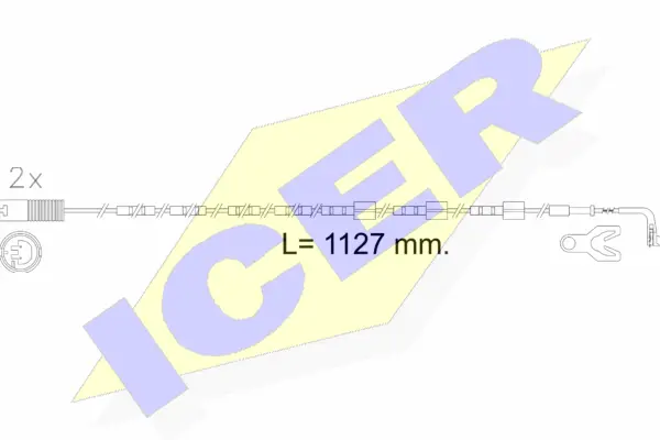 Warning Contact, brake pad wear (610605 E C)