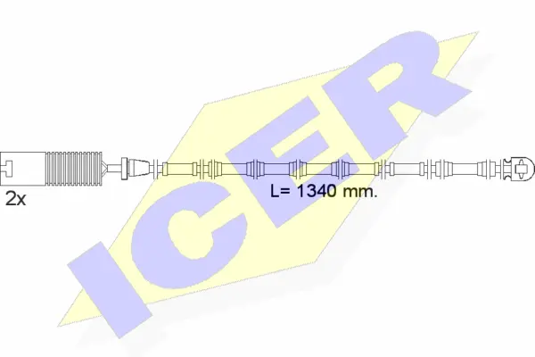 Warning Contact, brake pad wear (610391 E C)
