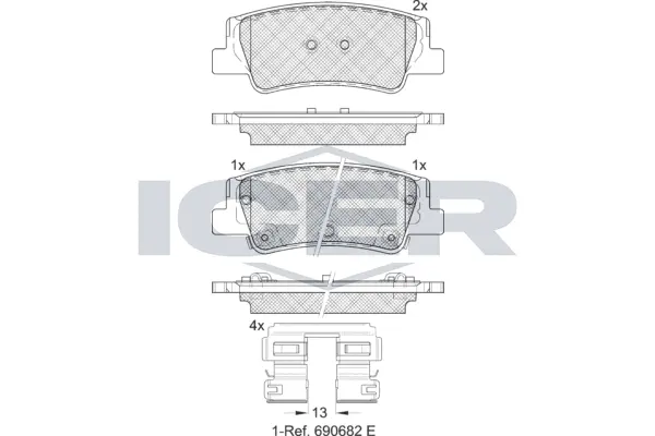 Brake Pad Set, disc brake (182413)