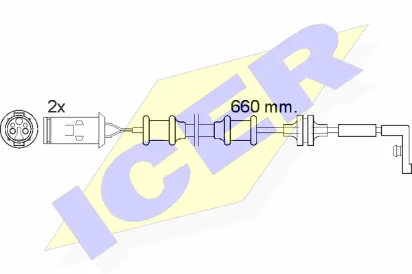 Warning Contact, brake pad wear (610447 E C)