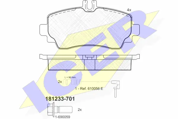 Brake Pad Set, disc brake (181233-701)