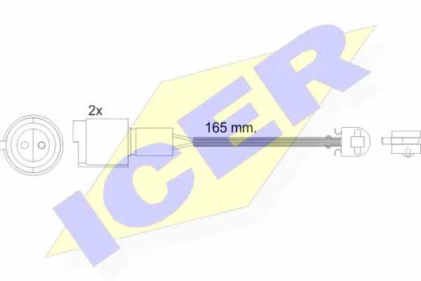 Warning Contact, brake pad wear (610238 E C)