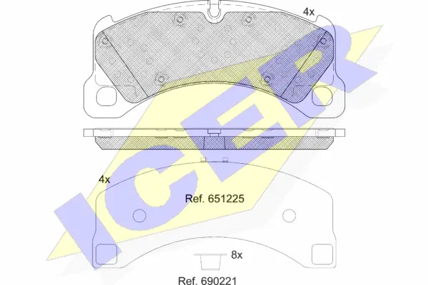Brake Pad Set, disc brake (182206-208)