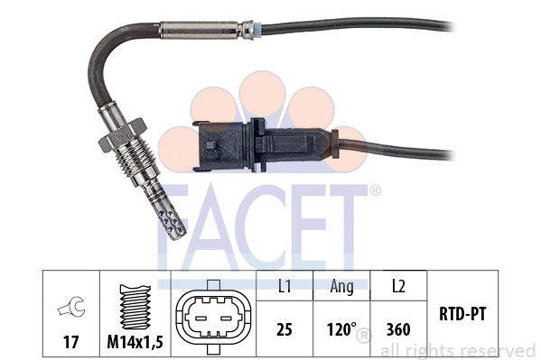 Sensor, exhaust gas temperature (22.0136)