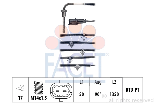 Sensor, exhaust gas temperature (22.0239)