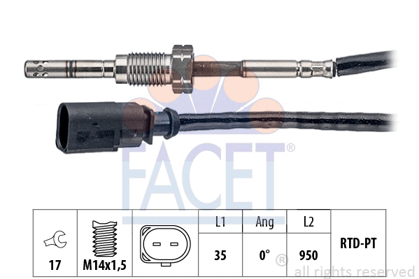 Sensor, exhaust gas temperature (22.0182)