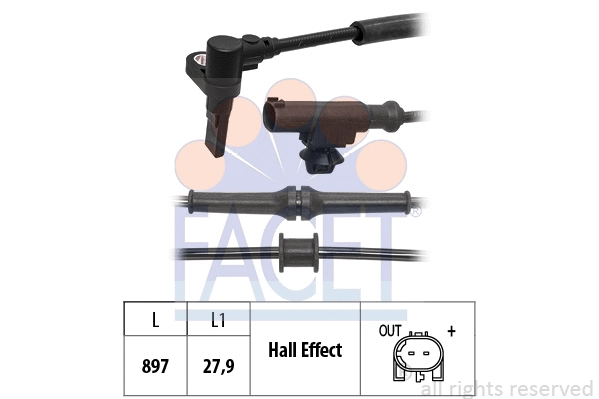 Sensor, wheel speed (21.0131)